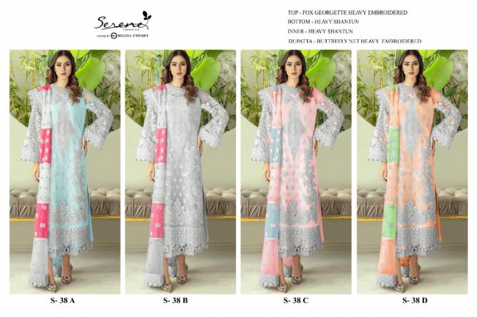 Serene S 38 Festive Wear Heavy Embroidery Designer Pakistani Salwar Kameez Collection